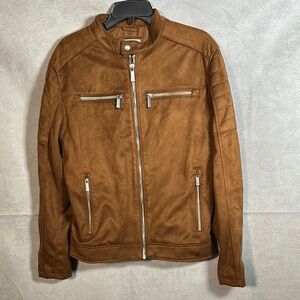Brown Suede Moto Jacket